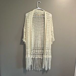 EUC Cream Hollister cardigan/coverup